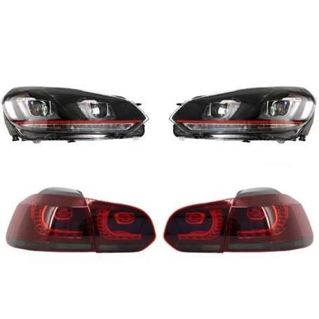 Pack Feux Phares Fumes Adaptable Sur Vw Golf Vi Full Led Look Golf