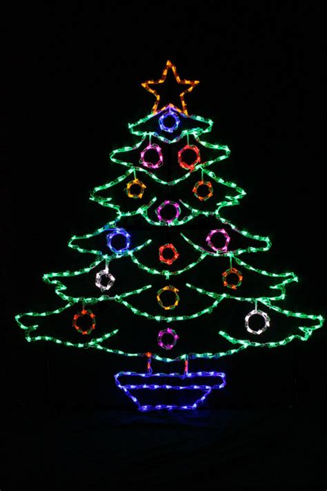 Decorated Tree | LED Light Display | Christmas Cottage Lights