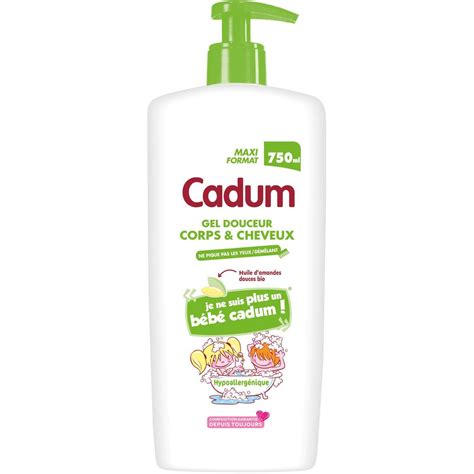 CADUM Gel Douche Enfant Corps Cheveux Amande Douce Bio 750ml Pas Cher