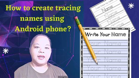 Paano Gumawa Ng Tracing Name Gamit Ang Inyong Android Phone Pwede Mo