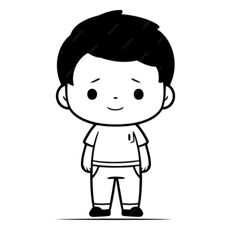 Premium Vector Cute Boy Cartoon Character Vector Illustration Cute Boy Cartoon Character Design