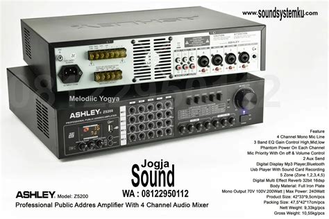 Ampli Mixer Ashley Z 5200 Grosir Audio Perlengkapan Sound System