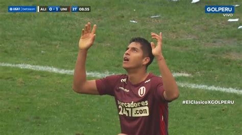 Gol De Leonardo Rugel Para El 1 0 De Universitario Sobre Alianza Lima