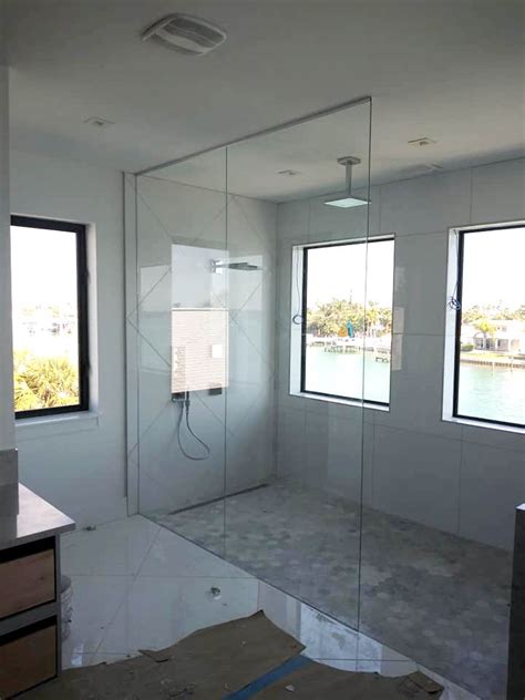 Custom Glass Shower Doors Enclosures Semi Frameless Clearwater Tampa Fl