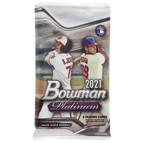 MLB Topps 2021 Bowman Platinum Baseball Trading Card MEGA Box Pack 5