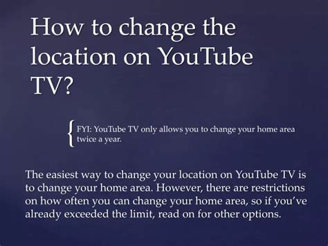 Ppt How To Change The Location On Youtube Tv Powerpoint Presentation