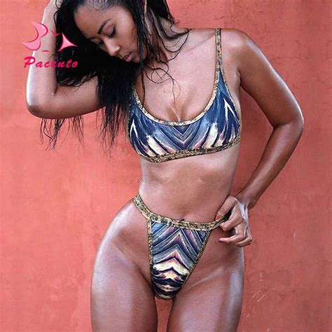 Pacento Bikinis Set 2018 Sexy African Swimwear Female Brazilian Bikini