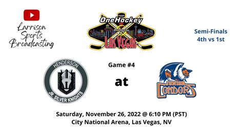 One Hockey Las Vegas Semi Final 4th Vs 1st Game 4 Hjsk At