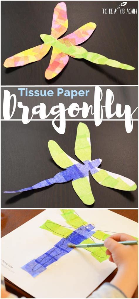 Tissue Paper Dragonfly Craft Creative Little Explorers Dragon Fly