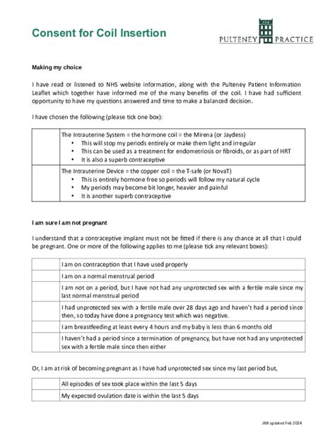 Fillable Online Coil Patient Information And Consent Form Fax Email