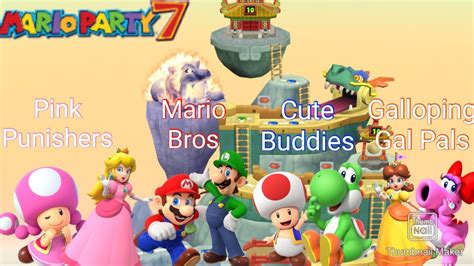 Mario Party Toadette Peach Vs Mario Luigi Vs Toad Yoshi Vs