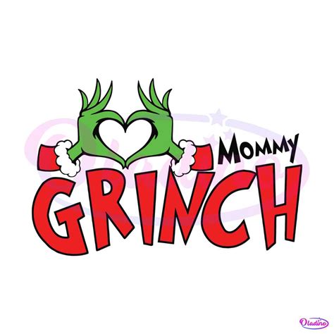 Funny Mommy Grinch Heart SVG