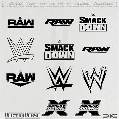 Wwe Svg Bundle Png Clipart Cricut Bundle Digital Prints Instant