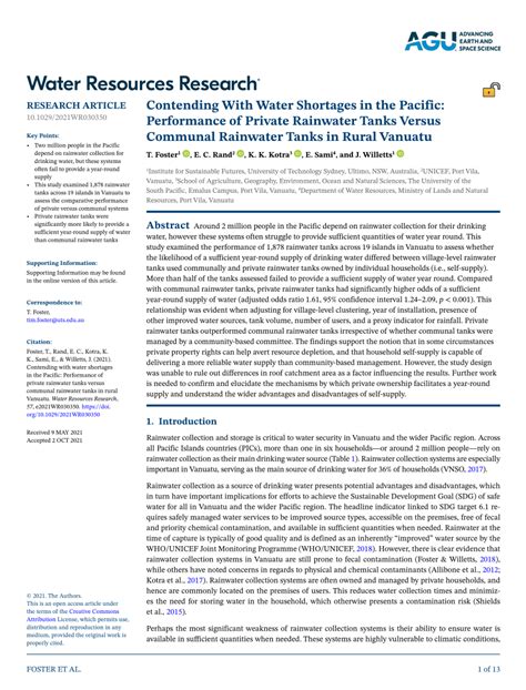 PDF Contending With Water Shortages In The Pacific Performance Of