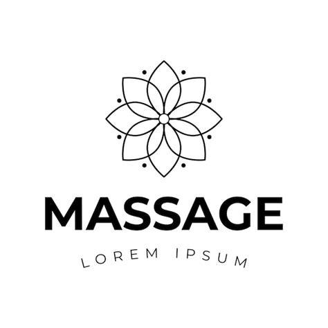 Logo De Massage Avec Symbole Vecteur Premium