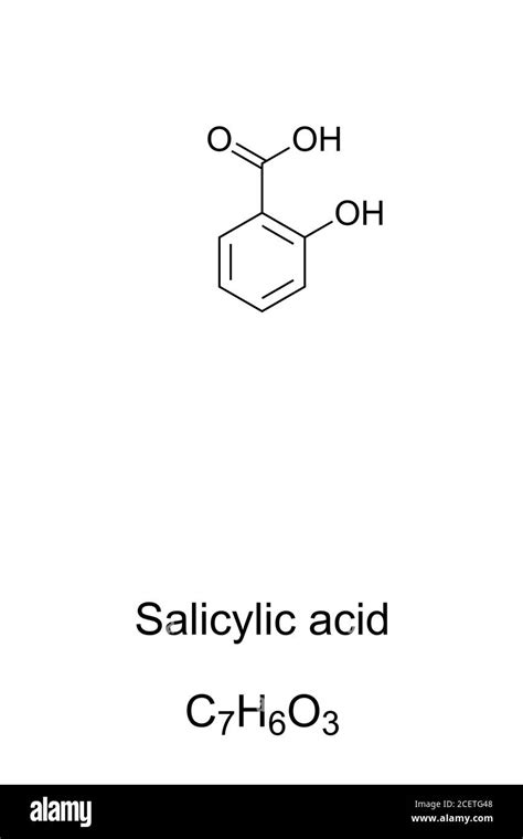 Salicylic Acid Chemical Structure Used In Organic Synthesis As Plant