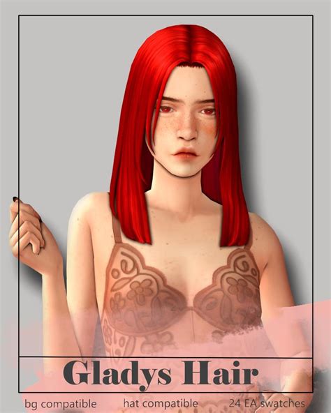 Gladys Hair Sunivaa In Sims Hair The Sims Skin Sims Mods