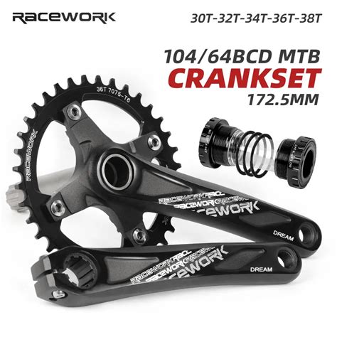 Racework Bicycle Crankset Chainwheel Bcd Mtb Bike Aluminum Alloy