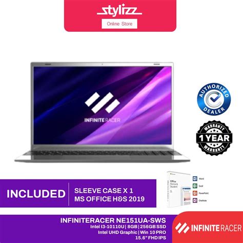 Infinite Racer Ne151ua Sws 156 Fhd Laptop Intel I3 10110u8gb Ram256gb Ssdwin10 Pro Ms