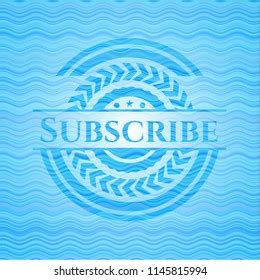 Subscribe Water Wave Concept Badge Stock Vector Royalty Free