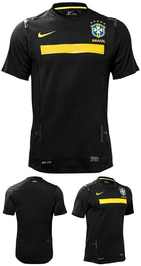 Nike Seleção Brasileira 2011 Camisa preta Jeferson Silva