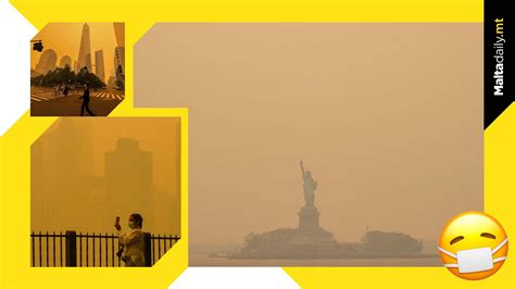 New York Sky Turns Orange Due To Canadian Wildfire