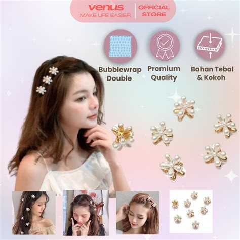 Jual Venusjkt Jepit Rambut Bunga Kecil Korea Mutiara Elegan Jepit