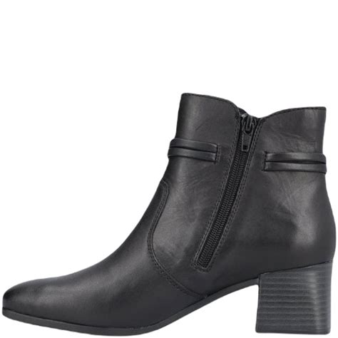 Rieker Womens Zip Ankle Boot Black Paul Byron Shoes Ireland