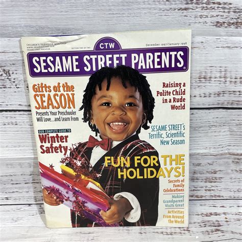 1997 December Sesame Street Parents Magazine Holiday Fun Cover Used