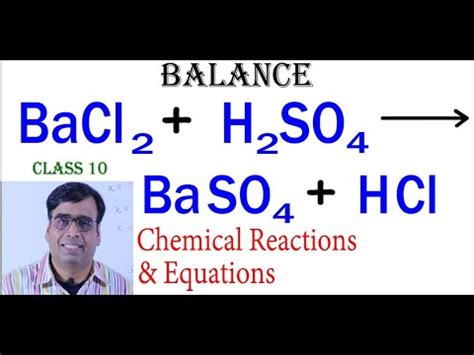 Balance Bacl H So Baso Hcl Question C Ncert Chemical