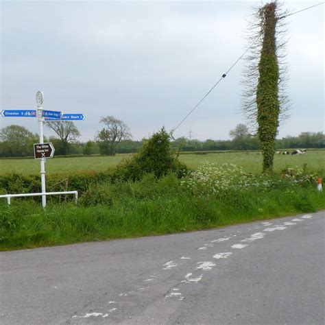 Blue Armed Signpost In Northwick Jaggery Geograph Britain And Ireland