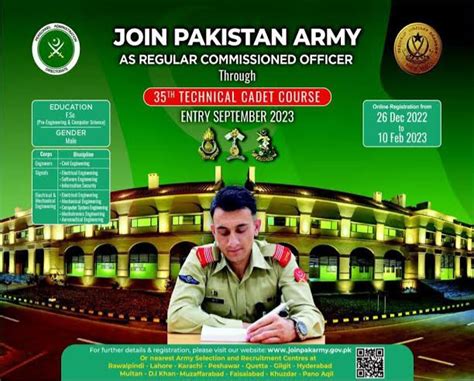 Join Pakistan Army 2023 as Regular Commissioned Officer ...