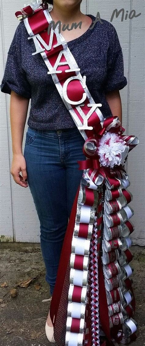 Sash homecoming mum LED lights unique football corsage by MumAMia3 ...