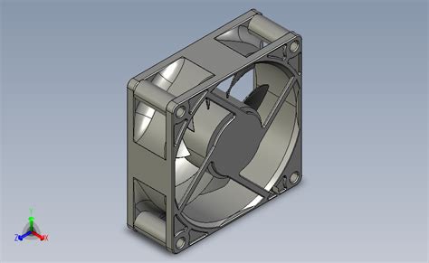 70×70×25mmdc轴流风机╱dc轴流风扇 Tx7025h5 Step模型图纸下载 懒石网