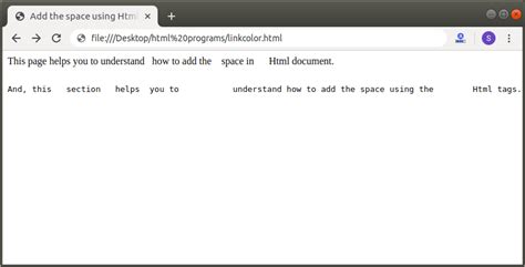 How to make space in html?