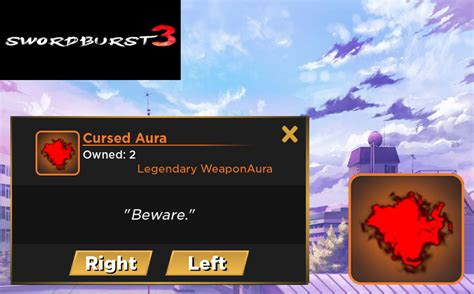 Roblox Swordburst 3 Cursed Aura Legendary Aura EBay