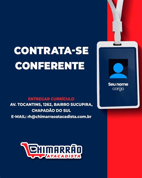 EMPREGO Atacadista Chimarrão contrata Conferente para trabalhar em