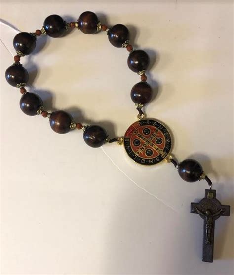 ST BENEDICT ONE DECADE LARGE BEAD ROSARY Divine Mercy Gift Shop