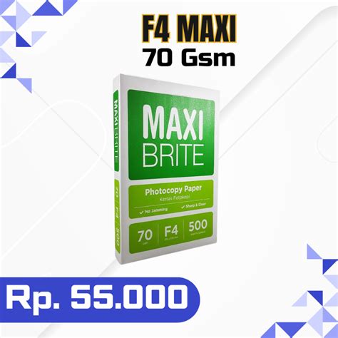 Jual Kertas HVS F4 70 GSM Maxi Brite F4 70 GSM Shopee Indonesia