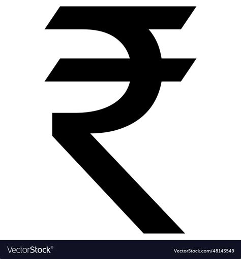 Indian Rupee Icon Currency Royalty Free Vector Image