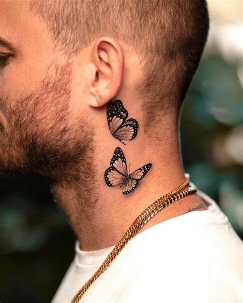 Butterfly Neck Tattoo Designs With Meaning Art And Design