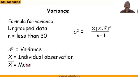 Variance Ungrouped Data Formula Youtube