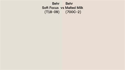 Behr Soft Focus Vs Malted Milk Side By Side Comparison