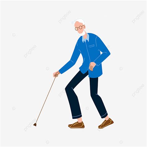 Old Man Walking Clipart Transparent Png Hd Old Man Walking With Stick