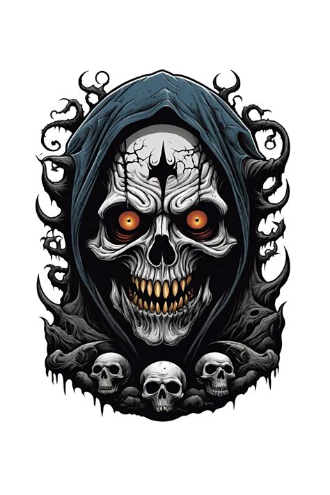 Ai Generated Gothic Skull With Crown On Head Illustration Design