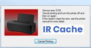 Fixing Error 5100 On A Canon Printer In Windows 10 PC IR Cache