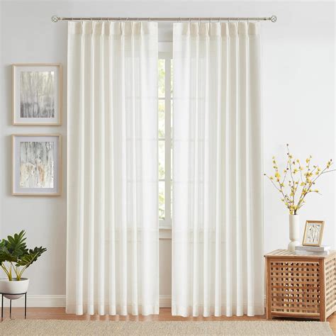 Amazon Kayne Studio Pinch Pleated Semi Sheer Curtains 108 Inches