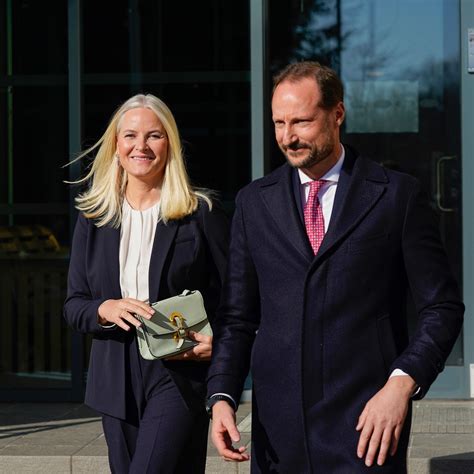 Crown Prince Haakon And Crown Princess Mette Marit Attend Meeting On