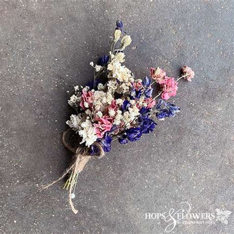 Larkspur - Dried Flowers Wedding Collection-Buttonholes And Wrist ...