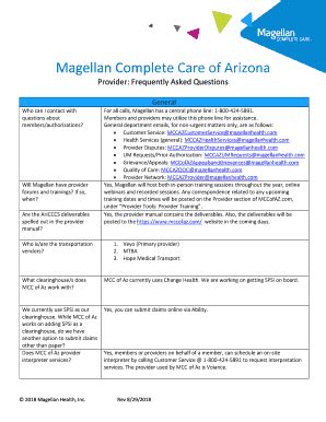 Fillable Online Magellan Complete Care Of Arizona Fax Email Print